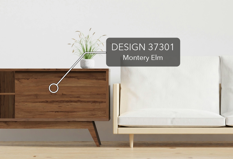 Laminate sheet on furniture