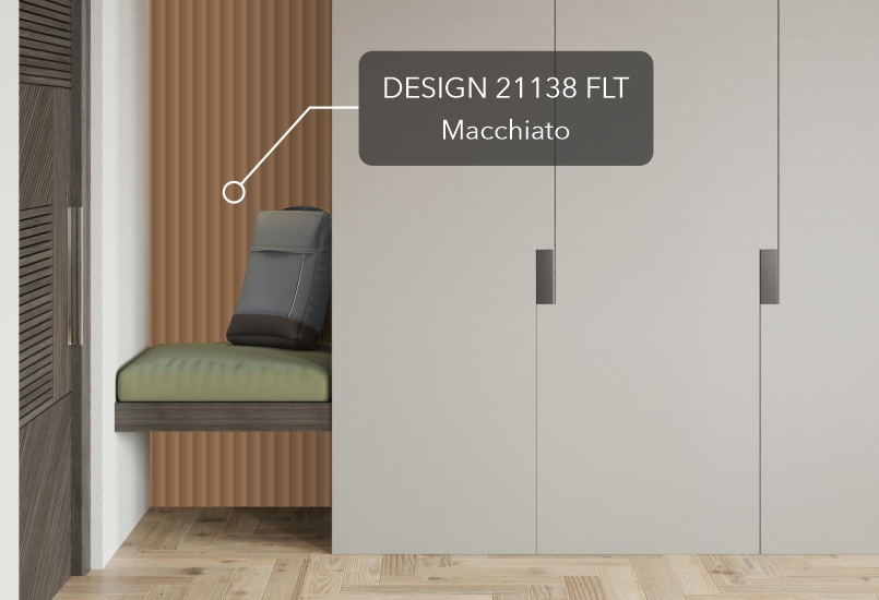 Textured Laminate Design For Wardrobe
